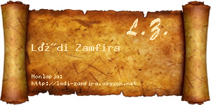 Ládi Zamfira névjegykártya